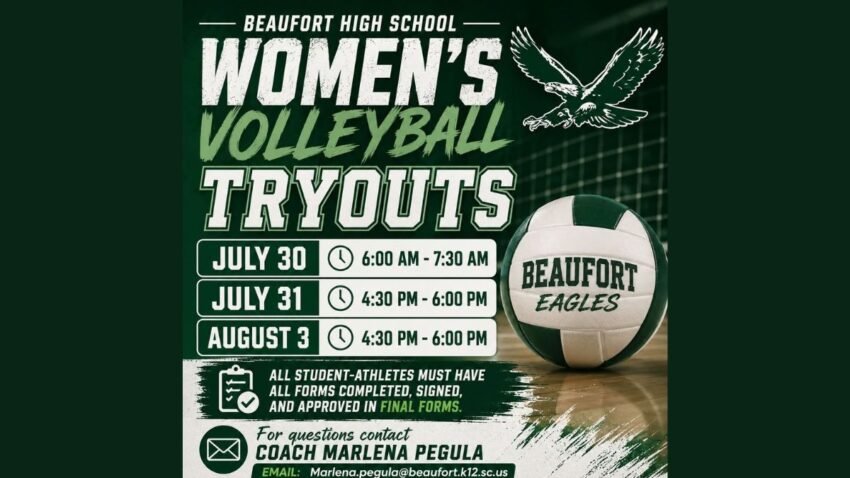 Beaufort High School volleyball tryouts